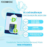 M?t N? Tinh Ch?t Vitamin D D?u Da, D??ng ?m Foodaholic Derma Perfect Renewal Mask With VITAMIN D (23g) - FD000007 - Rosslyn