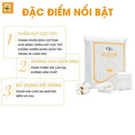 ??c ?i?m N?i B?t C?a Bông T?y Trang Cao C?p 3 L?p 100% Cotton Túi 220 Mi?ng M?m M?n