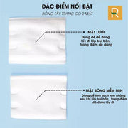 ??c ?i?m C?a Bông T?y Trang Cao C?p 3 L?p 100% Cotton Túi 220 Mi?ng M?m M?n