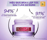 Hi?u Qu? S? D?ng Kem D??ng L'Oreal Paris Revitalift Hyaluronic Acid Plumping Cream Day Siêu C?p ?m C?ng M?n Da