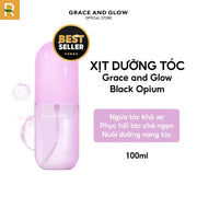 X?t d??ng tóc Grace & Glow Black Opium Silky Hair Mist Spray Soft and Silk hair with Golden Marula + Olive Oil 100ml - GG000012 - Rosslyn